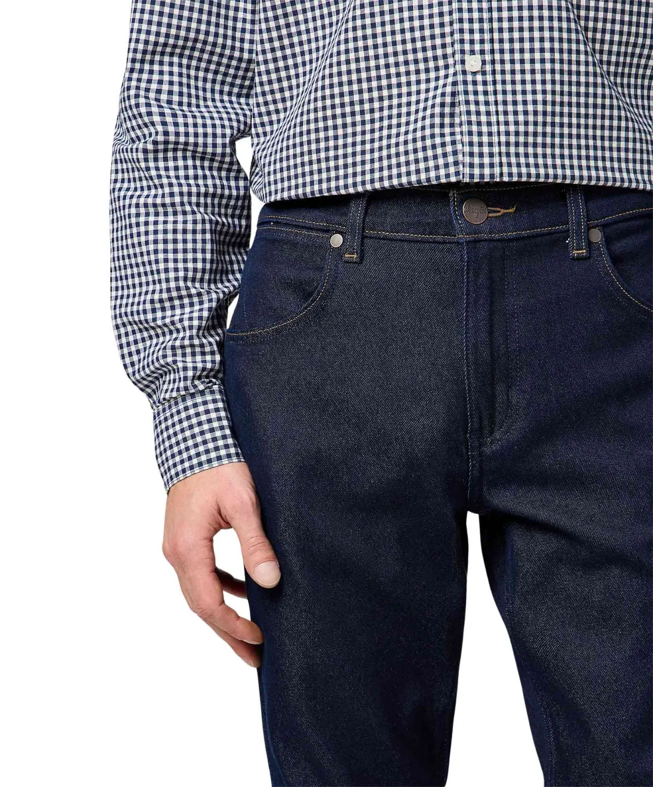 Herren Jeans Greensboro von Wrangler in Blue Jam