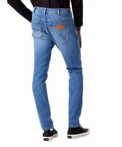 Wrangler Larston Jeans Tapered aus blauem Vintage-Denim