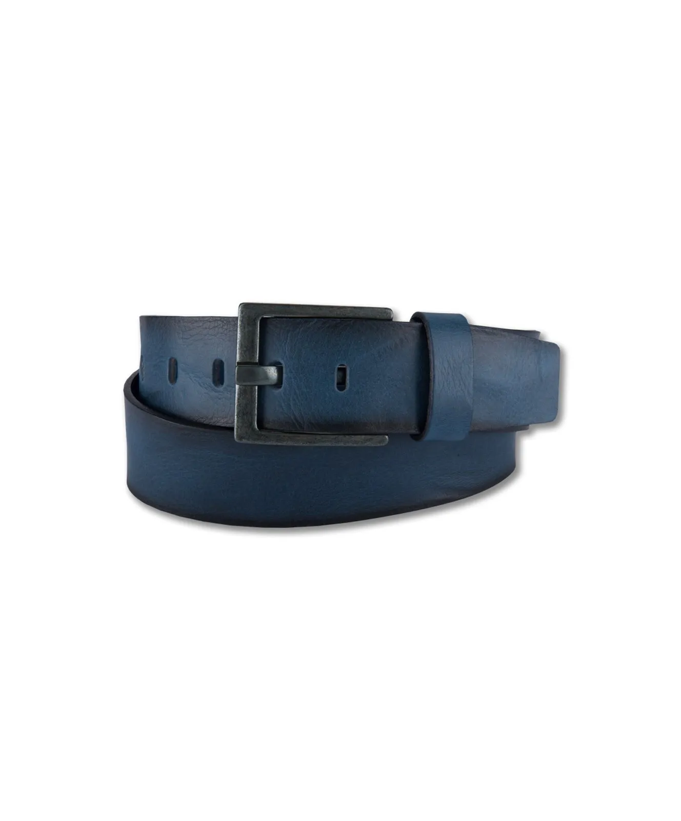 Herren Gürtel 4,5cm Walklederg.geprägt von Bernd Götz in Dunkelblau