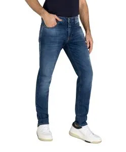 MAC Greg Jeans Tapered in dunkelblauer Vintage-Waschung
