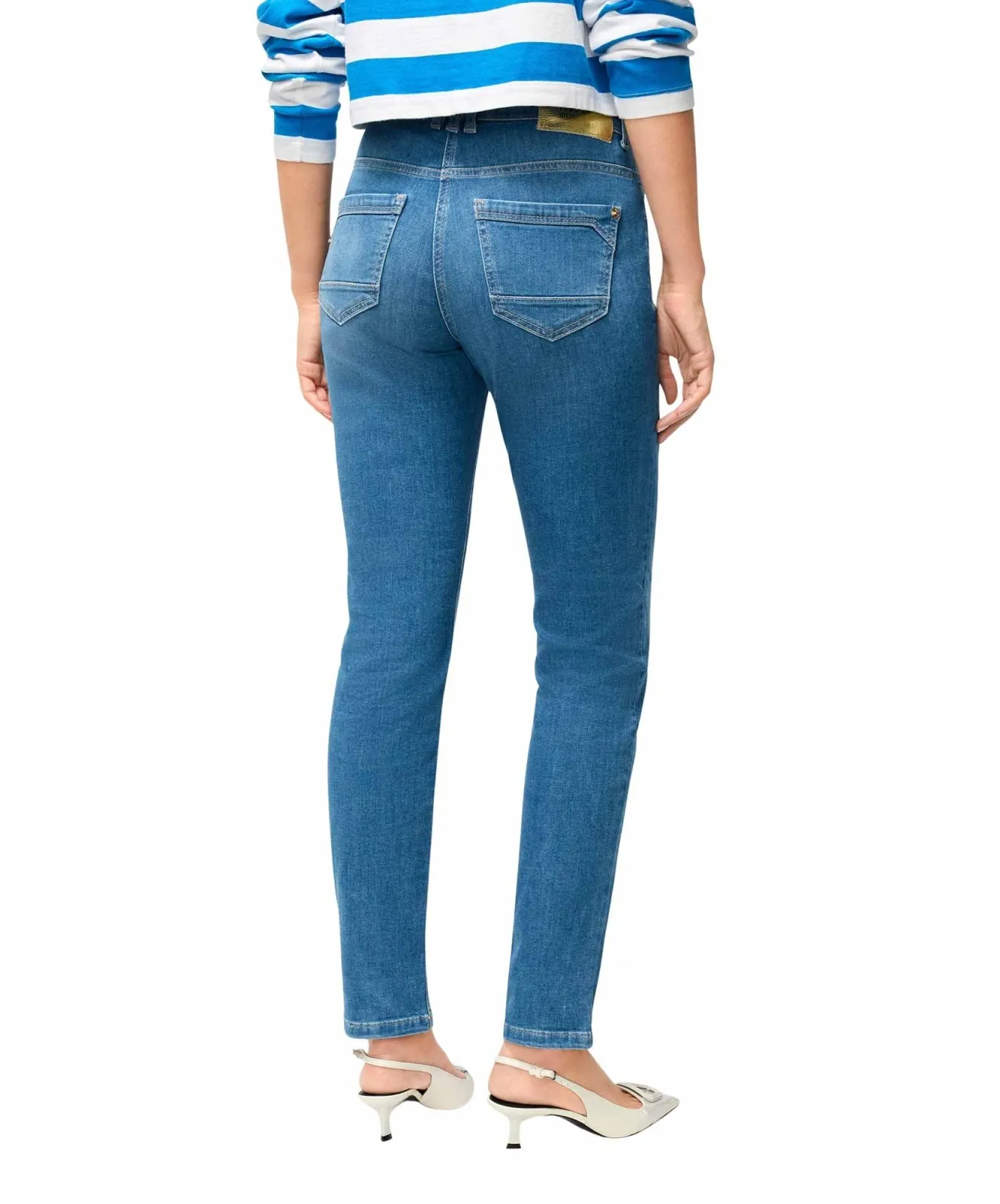 Damen Jeans Rich Slim von MAC in Chic Cobalt Used