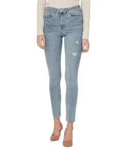 Vero Moda Sophia Jeans mit High Waist mit Destroyed Effekten
