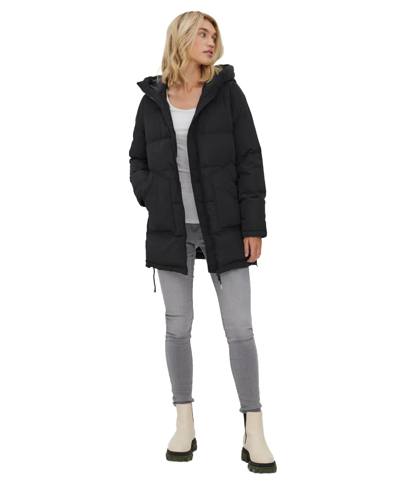 Damen Jacke Oslo 3/4 Down von Vero Moda in Black