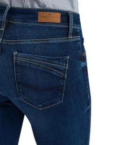 Cross Anya - Hoch sitzende, Slim-Fit-Jeans in dunkelblau