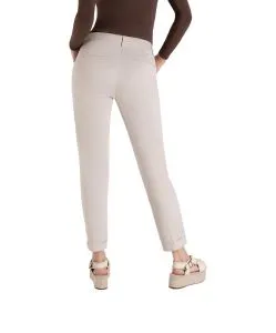 Mac Damen Chino Turn Up aus beigem Stretch Gabardine