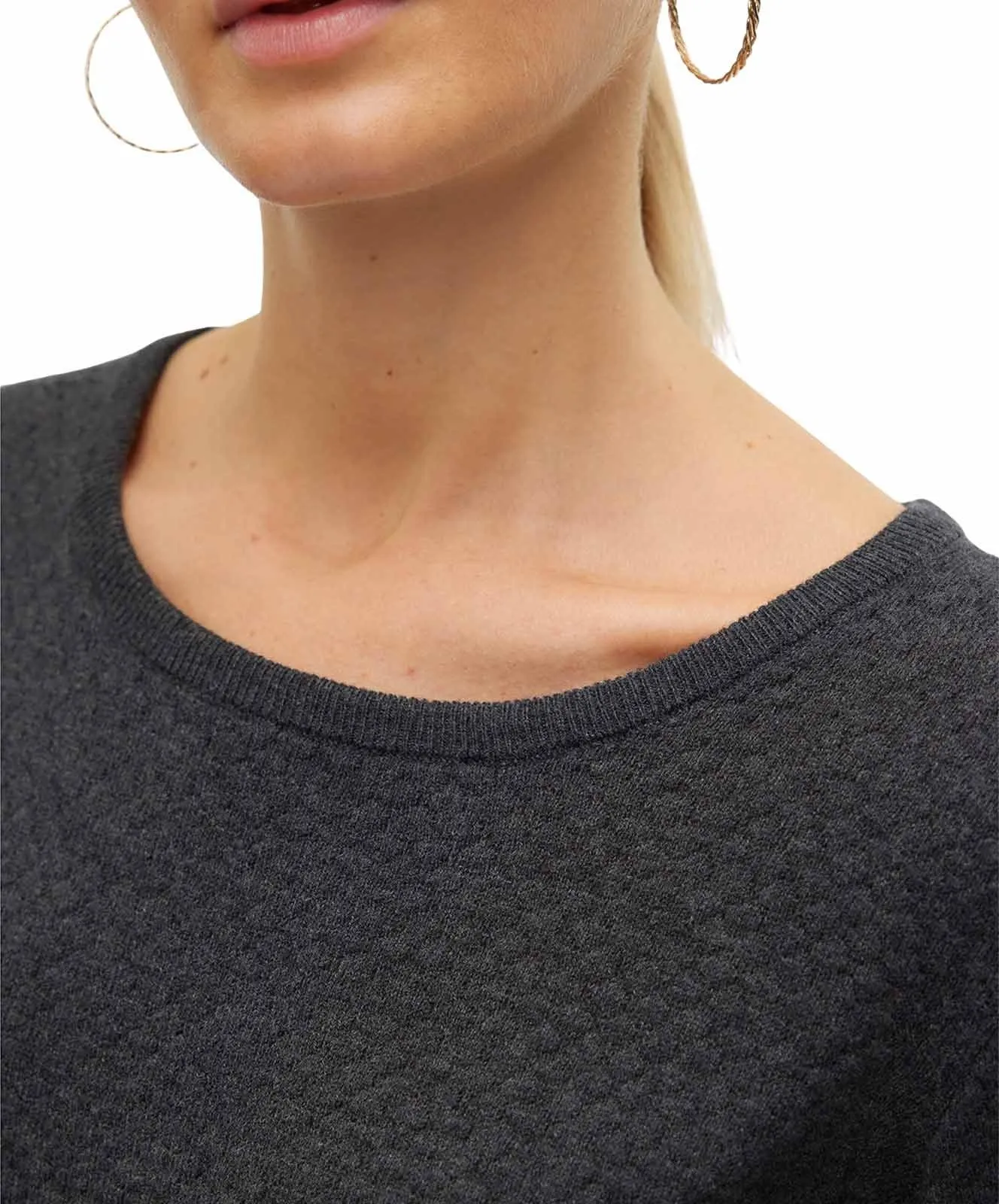 Damen Pullover Care von Vero Moda in Dark Grey Melange