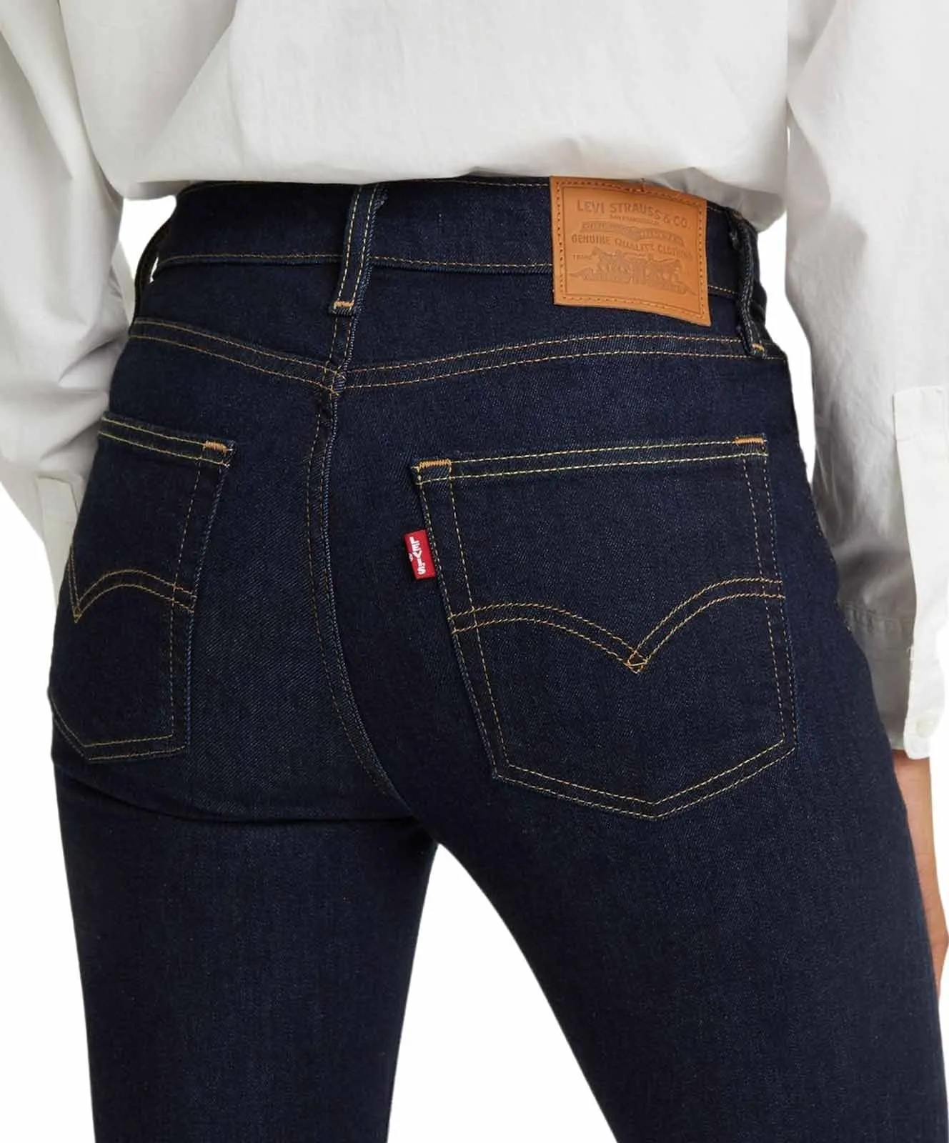 Damen Jeans 725 High Rise Bootcut von Levis in Blue Wave Rinse