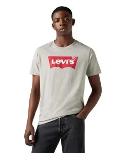 Levi’s T-Shirt Housemark in Grau mit Batwing-Print