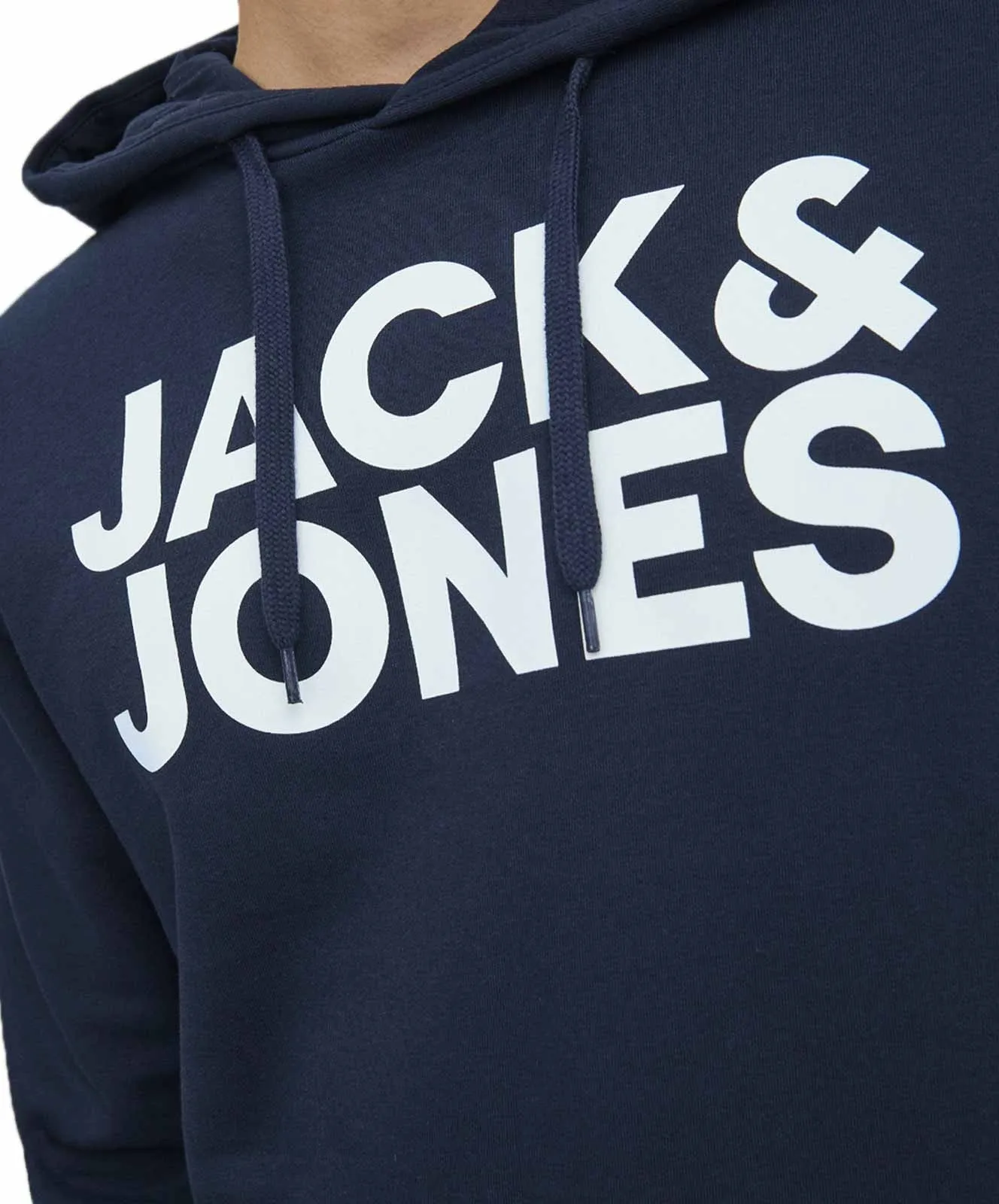 Herren Pullover Corp Logo Sweat Hood von Jack & Jones in Navy Blazer