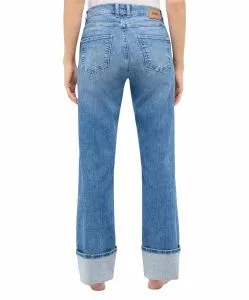 Angels Jeans Lara Straight Fit mit weitem Bein in Blau