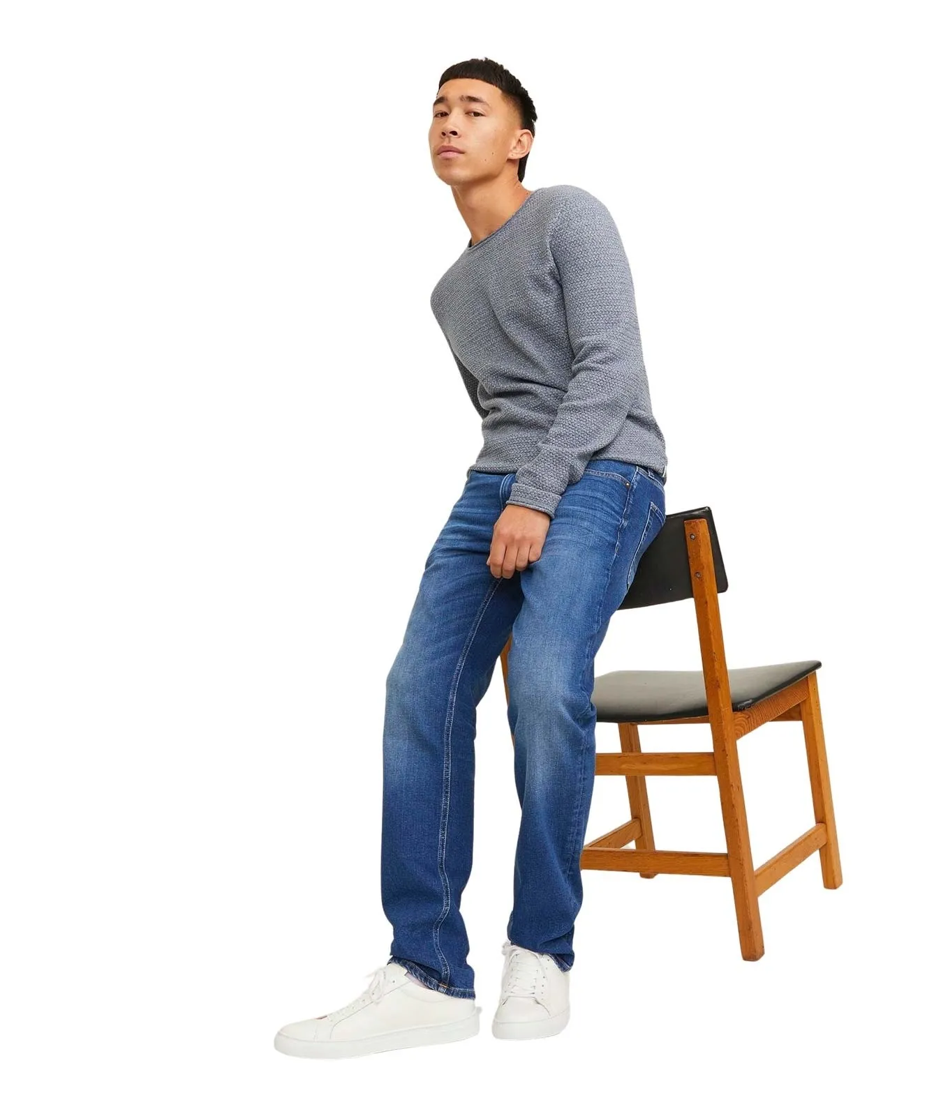 Herren Jeans Clark Original von Jack & Jones in Blue Denim