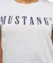 Damen Shirt Alina C Logo Tee von Mustang in Light Grey Melange