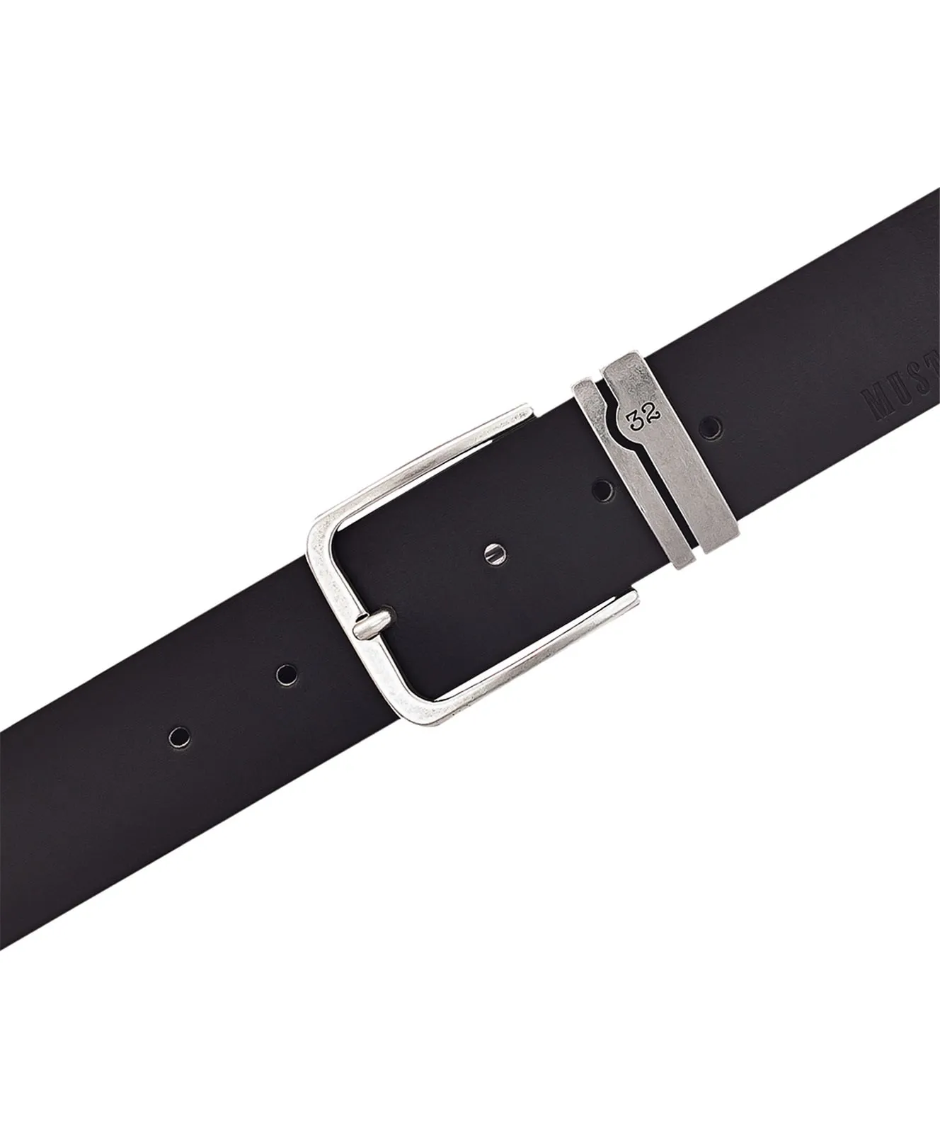 Herren Gürtel 40 mm Ledergürtel von Mustang in Black