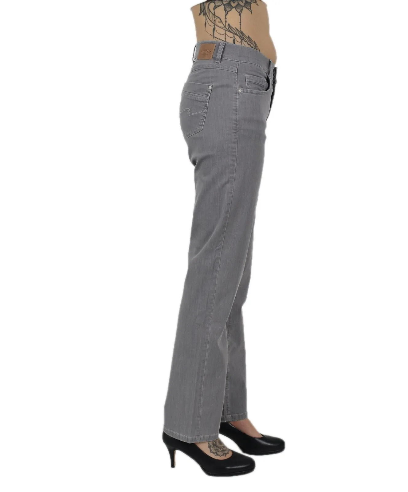 Angels Damen Jeans Comfortable Fit Dolly in Light Grey