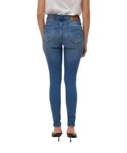 Vero Moda Skinny Jeans Tanya in indigoblauer Used-Optik