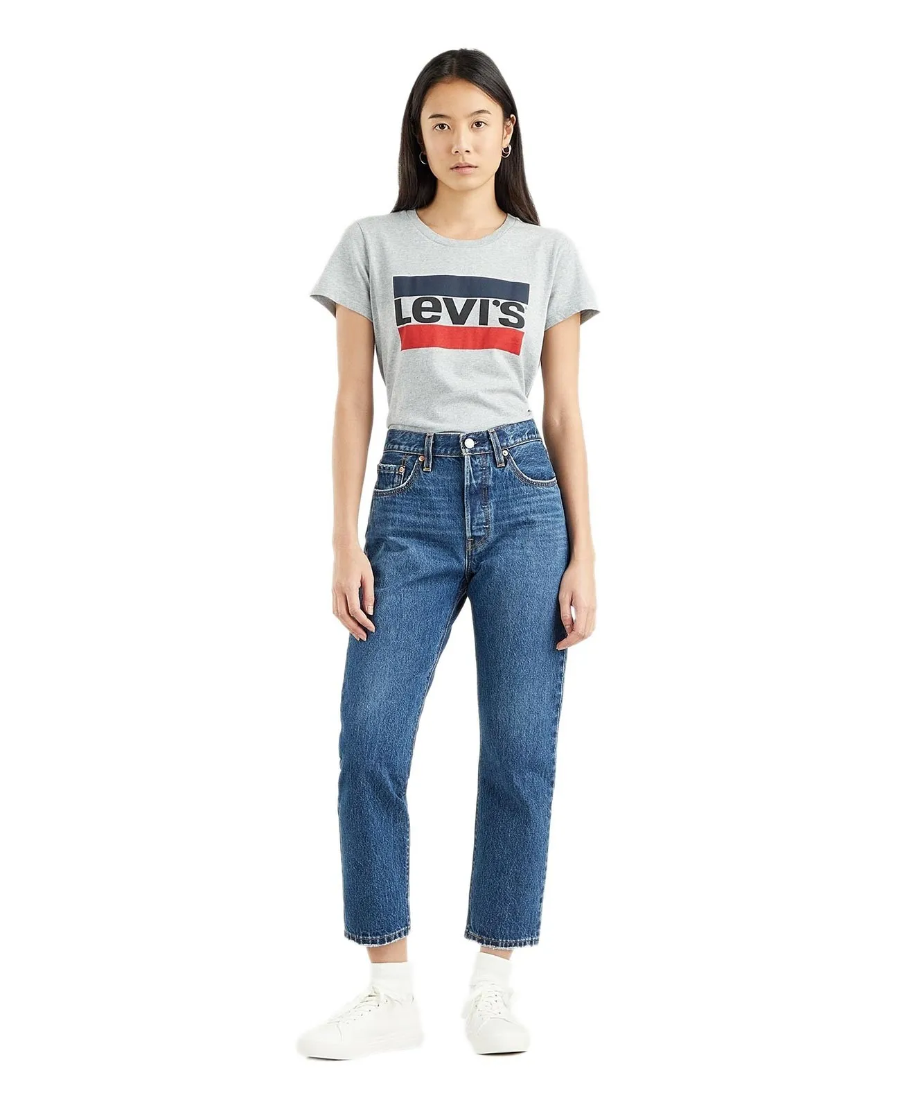 Damen Shirt Perfect Tee von Levis in Heather Grey