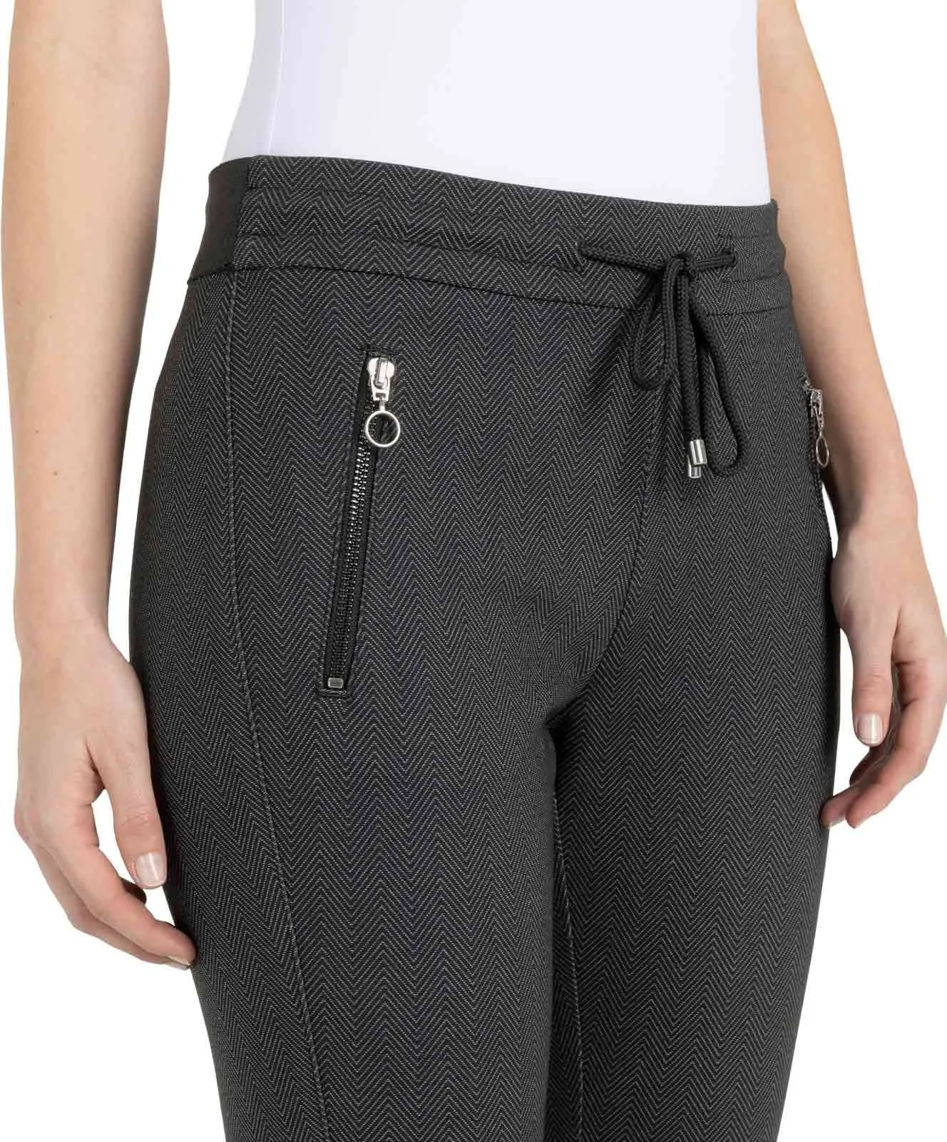 Damen Hose Easy Smart von MAC in Silver Zig Zag