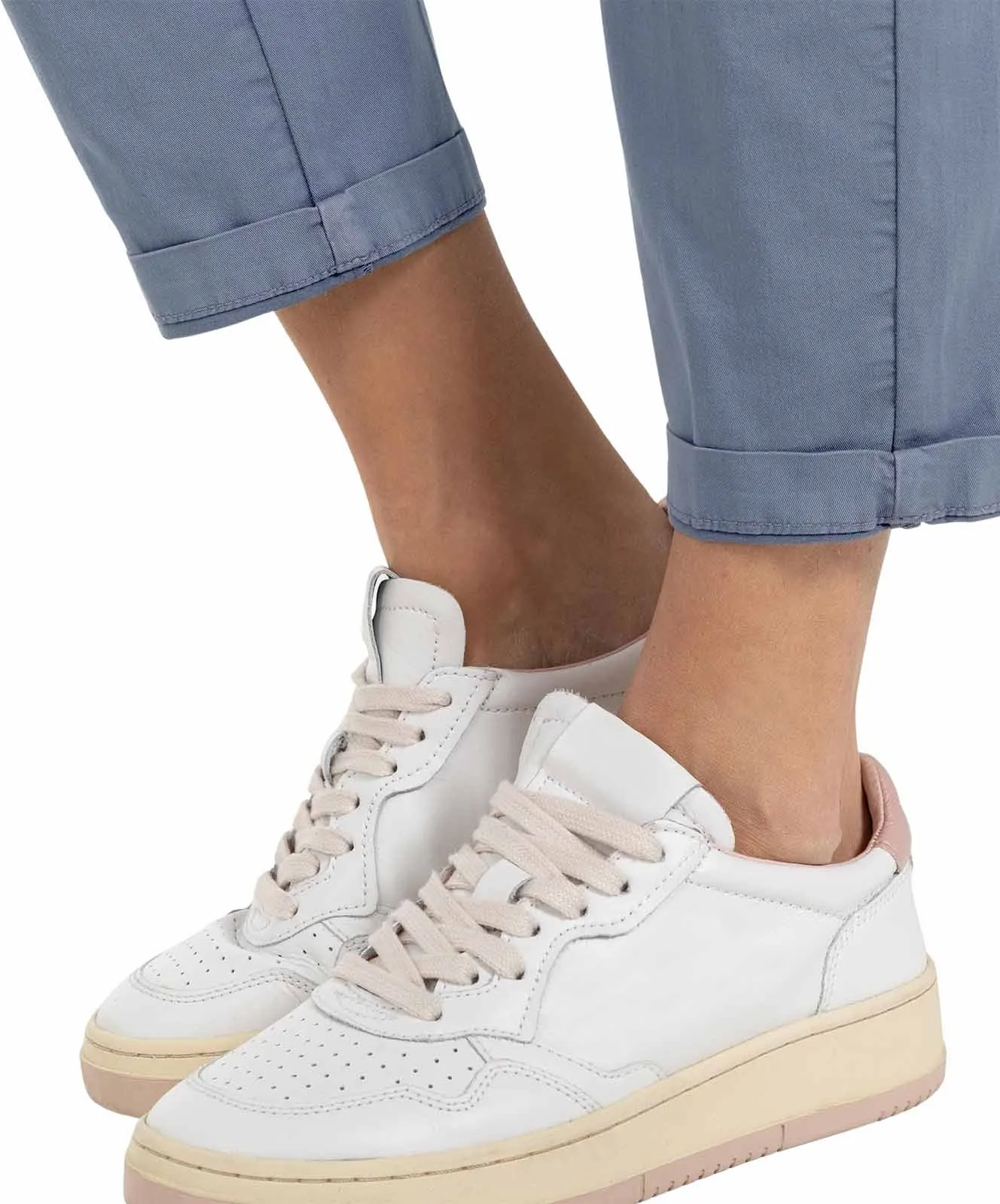 Damen Hose Chino Turn Up von MAC in Grisaille