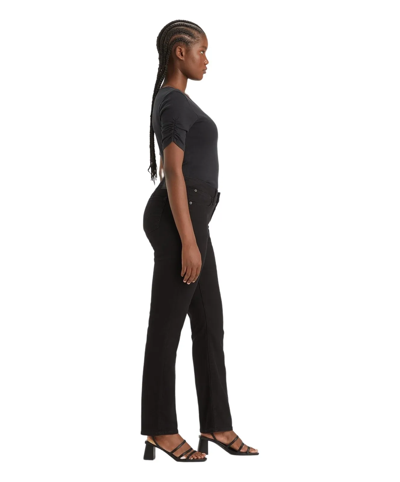 Damen Jeans 712 Slim von Levis in Night Is Black