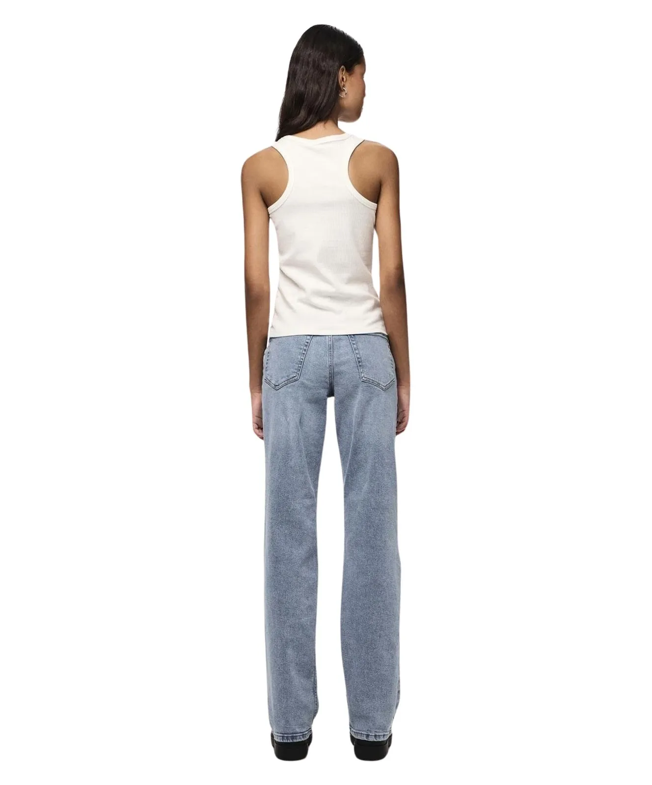 Damen Jeans Kelly von Pieces in Light Blue Denim