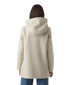 Vero Moda Mantel Fortune Shila mit Großer Kapuze in Beige