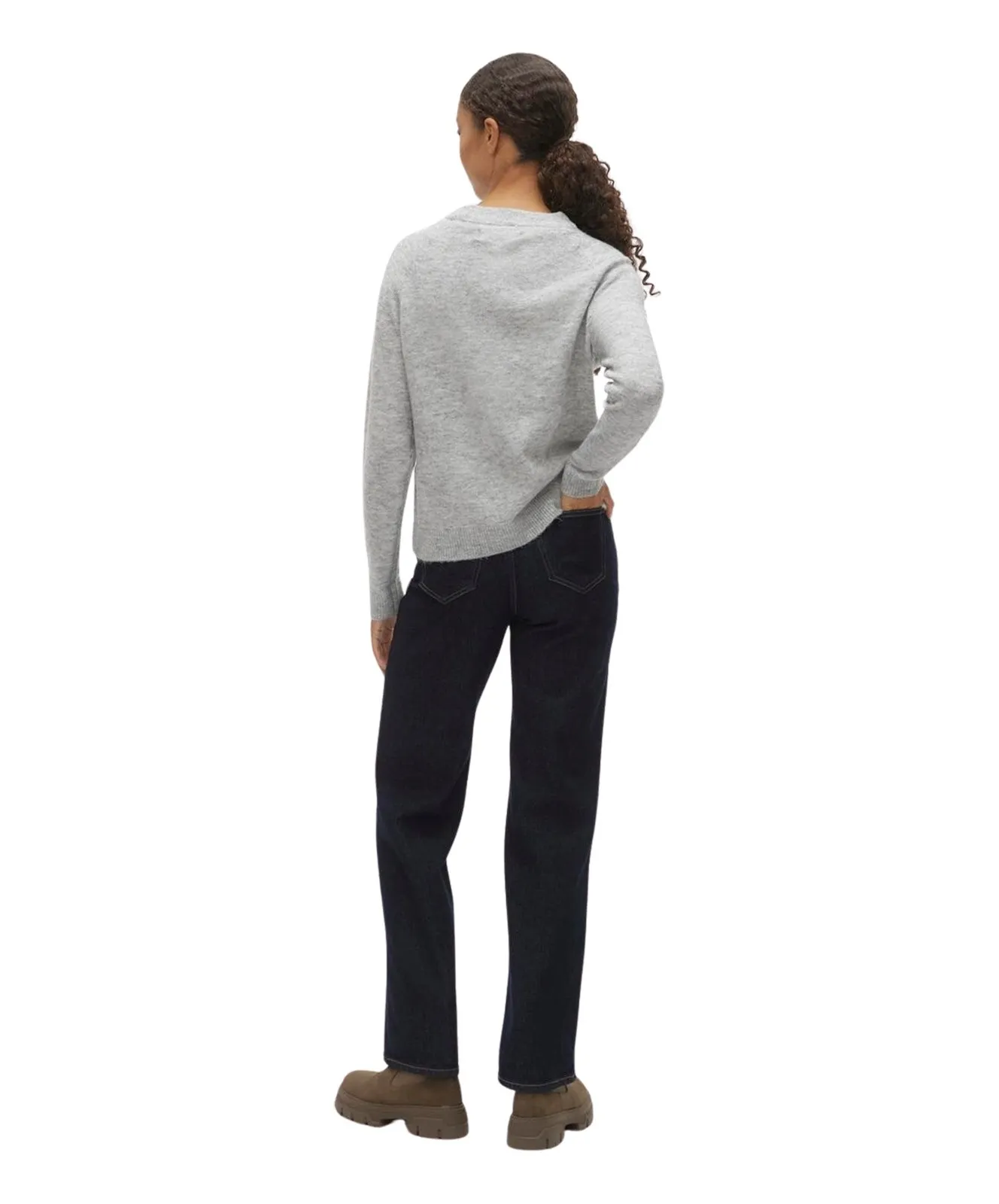 Damen Pullover Filuca von Vero Moda in Light Grey Melange