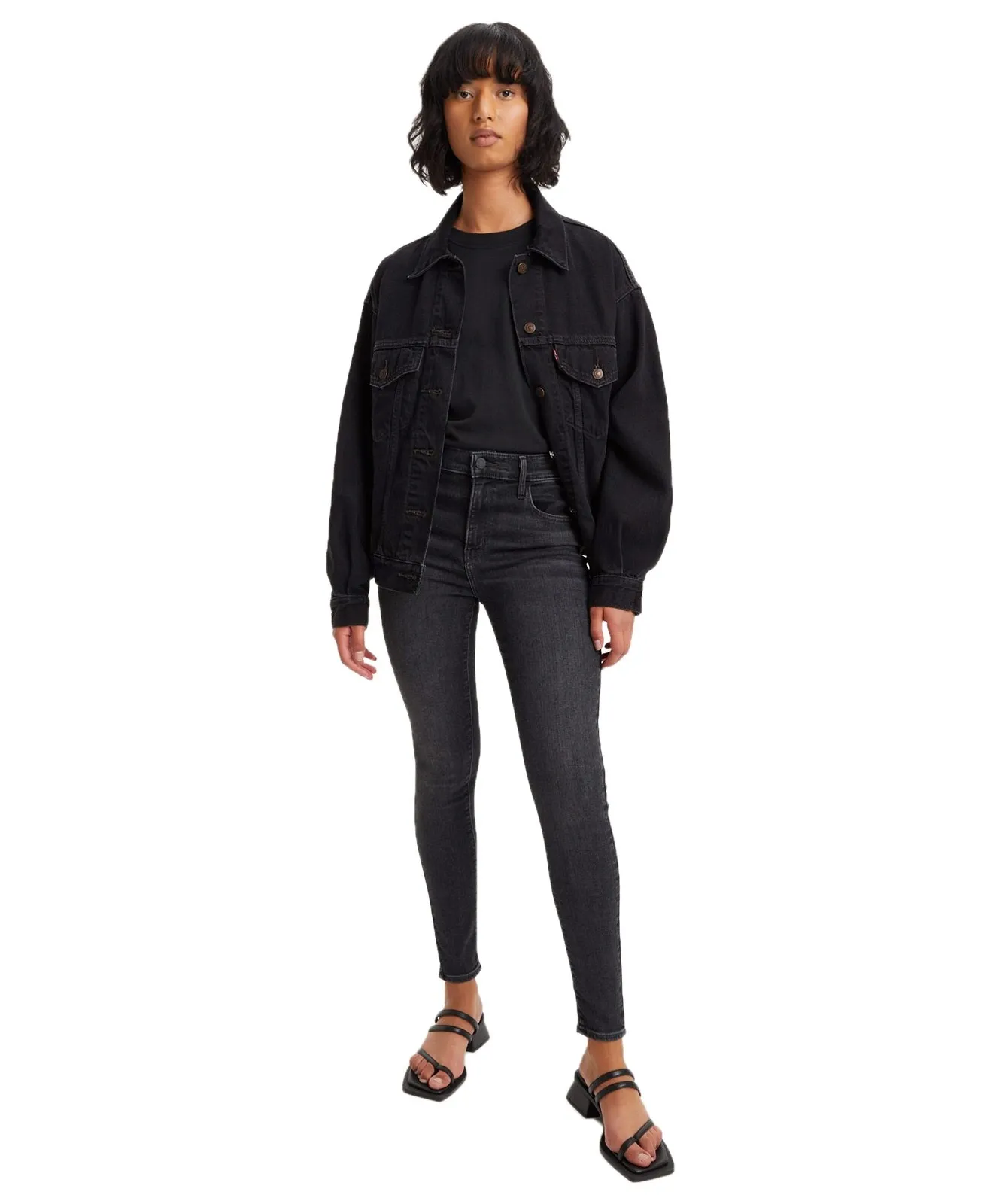 Damen Jeans 720 High Rise Super Skinny von Levis in Black Mustang
