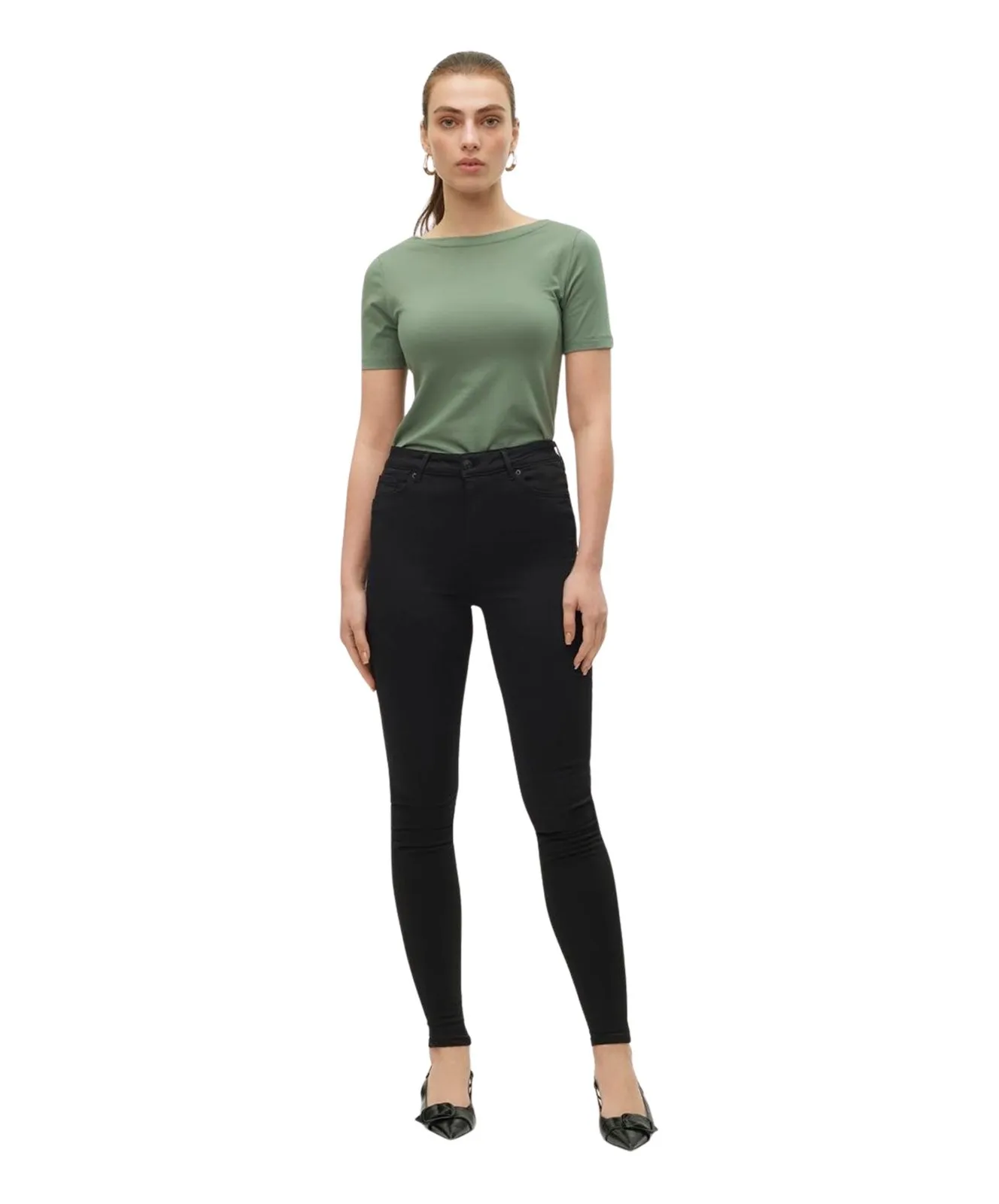 Damen Shirt Panda von Vero Moda in Laurel Wreath