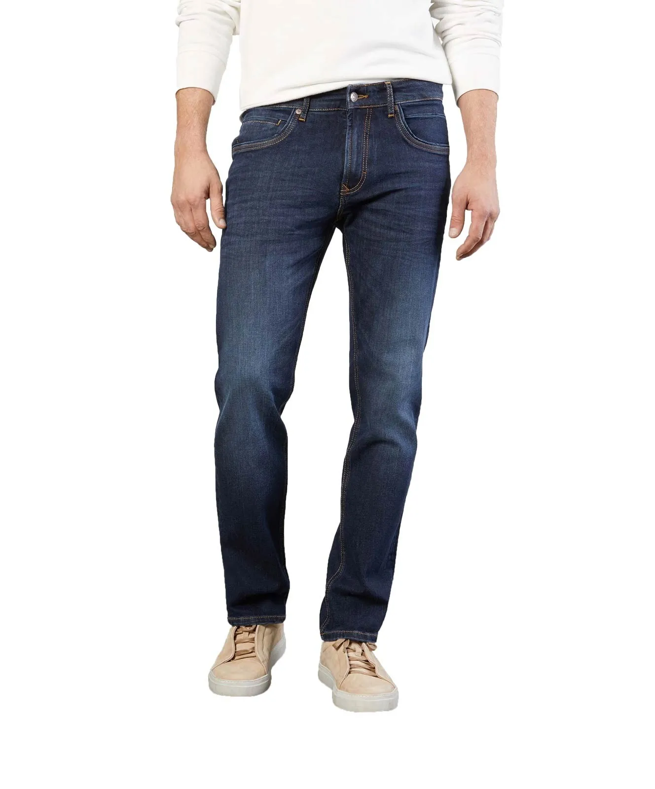 Herren Jeans Arne Pipe von MAC in Dark Blue Authentic Used 3D Buffies