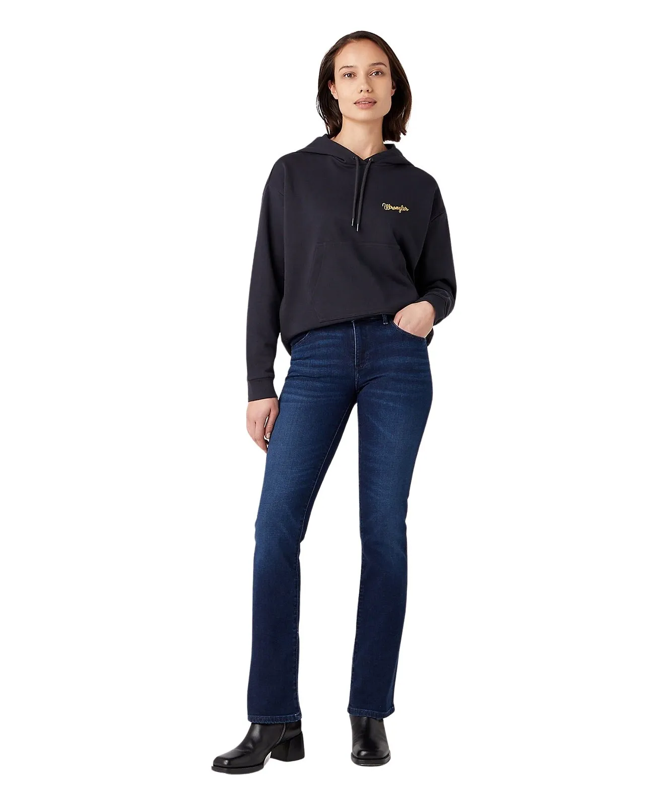 Damen Jeans Bootcut von Wrangler in Nightshade