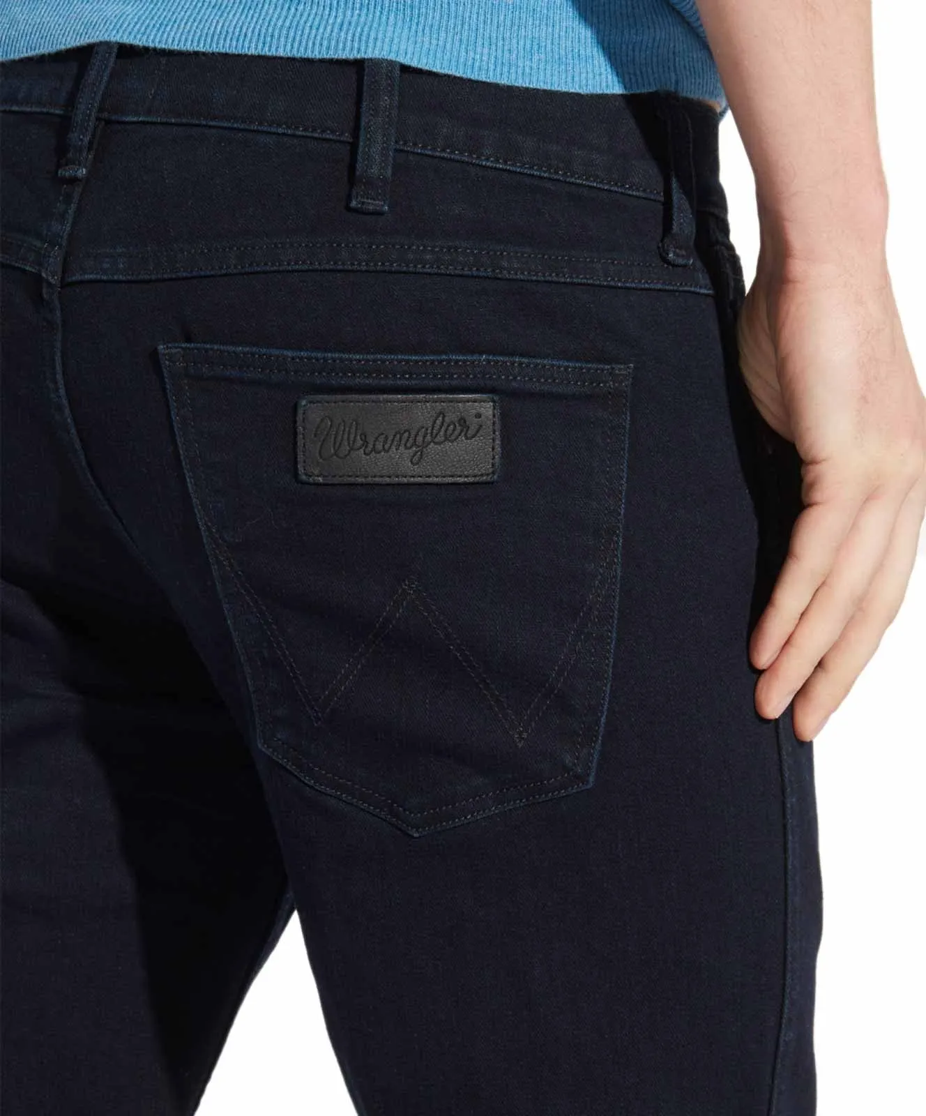 Herren Jeans Greensboro von Wrangler in Black Back