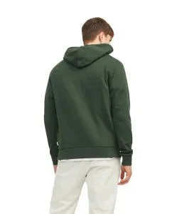 Jack & Jones Kapuzensweatshirt mit Logo-Brustprint in Grün