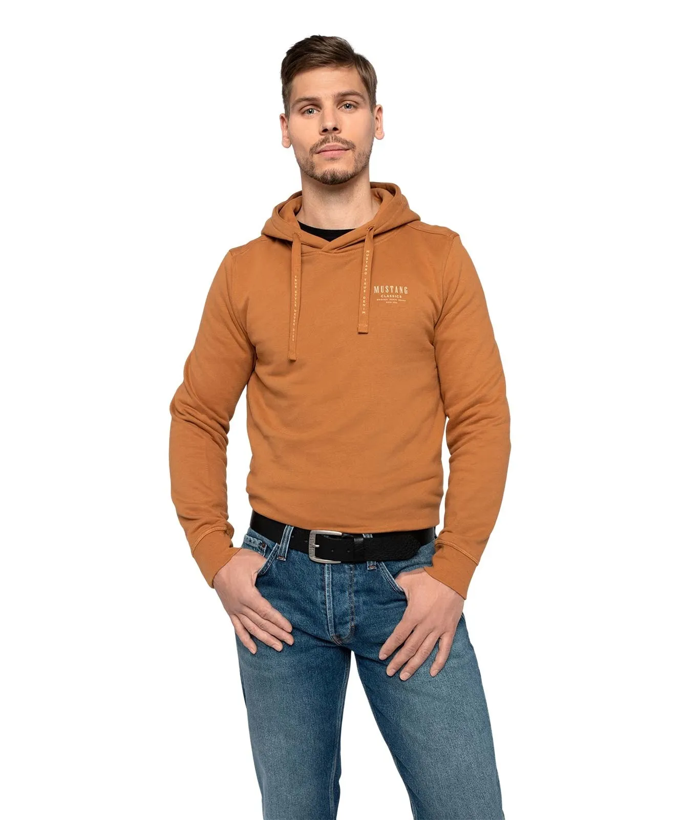 Herren Gürtel 40 mm Gürtel MG2107R19 von Mustang in Black