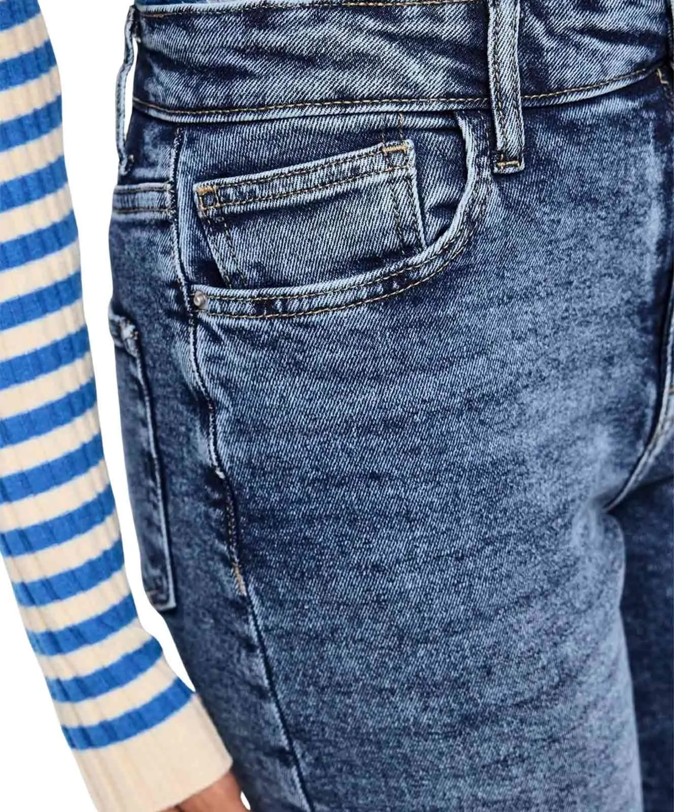 Damen Jeans Kelly von Pieces in Medium Blue