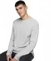 Herren Pullover Hill Knit Crew Neck von Jack & Jones in Light Grey Melange