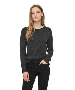 Vero Moda Strickpullover Doffy in Schwarz mit Rundhals
