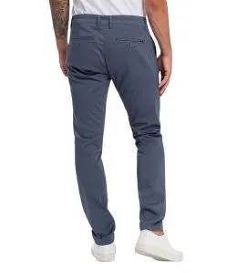 Cross Chino-Hose im Tapered Fit in blauer Struktur-Optik