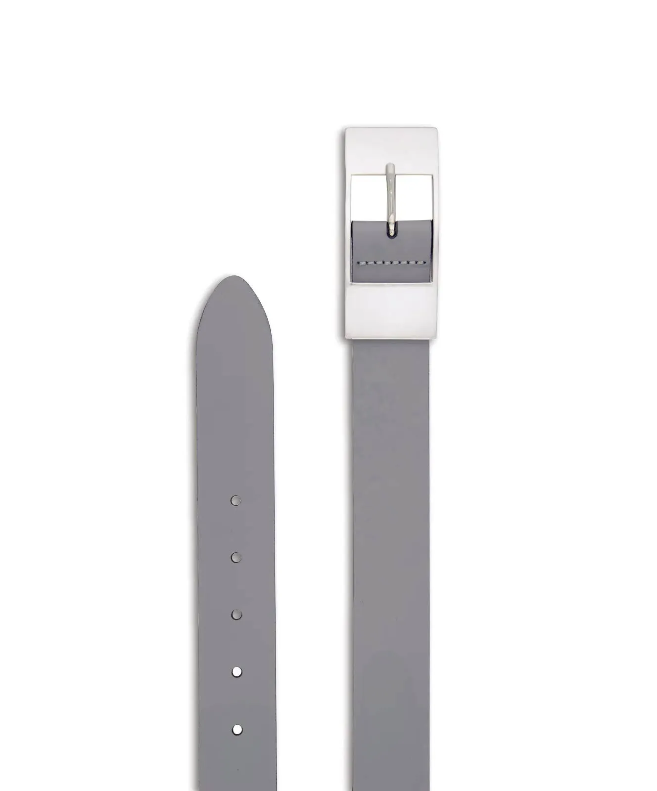 Damen Gürtel 3,5cm Softledergürtel  von Bernd Götz in Silbergrau