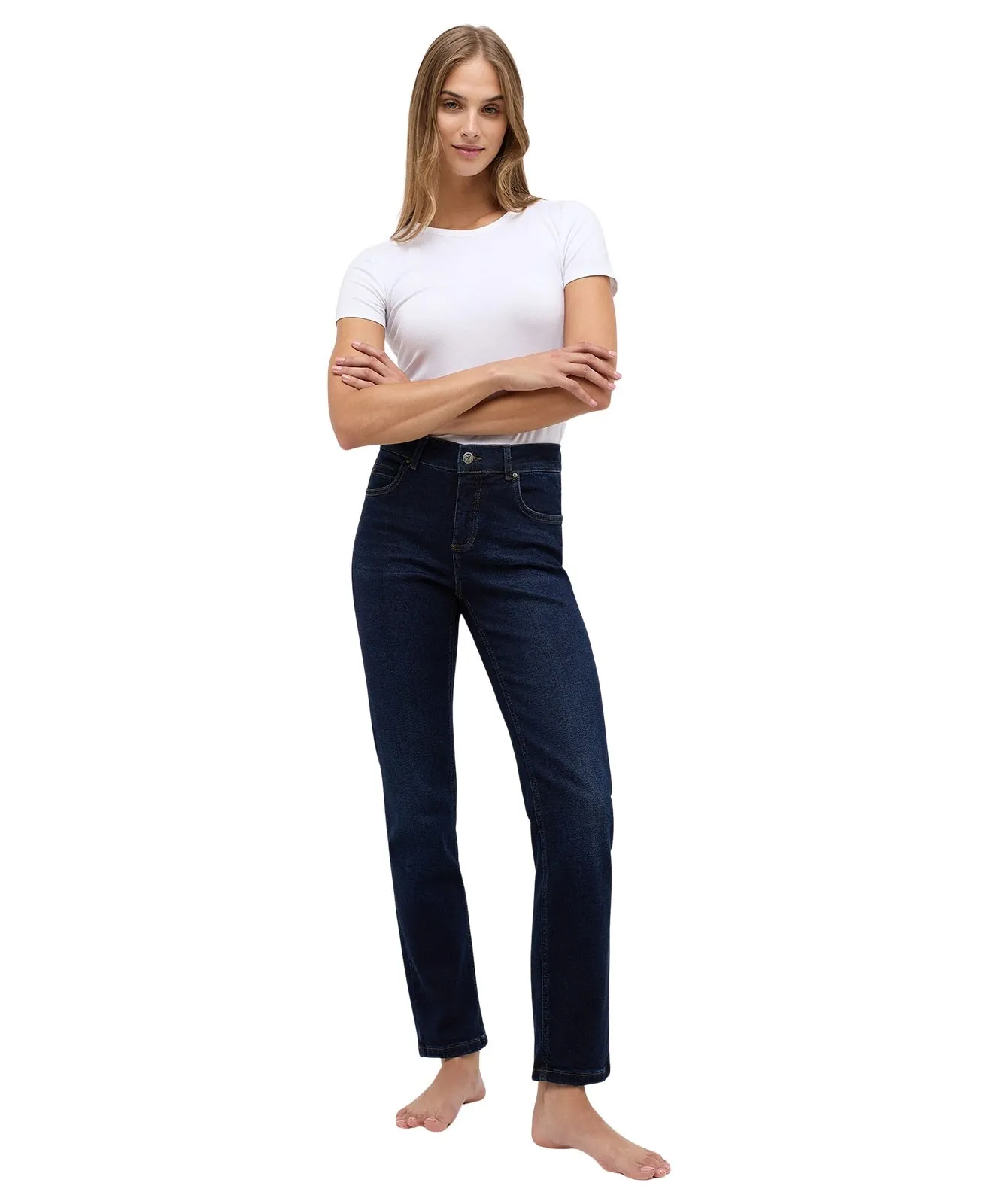 Damen Jeans Cici von Angels in Dark Indigo Used Buffi
