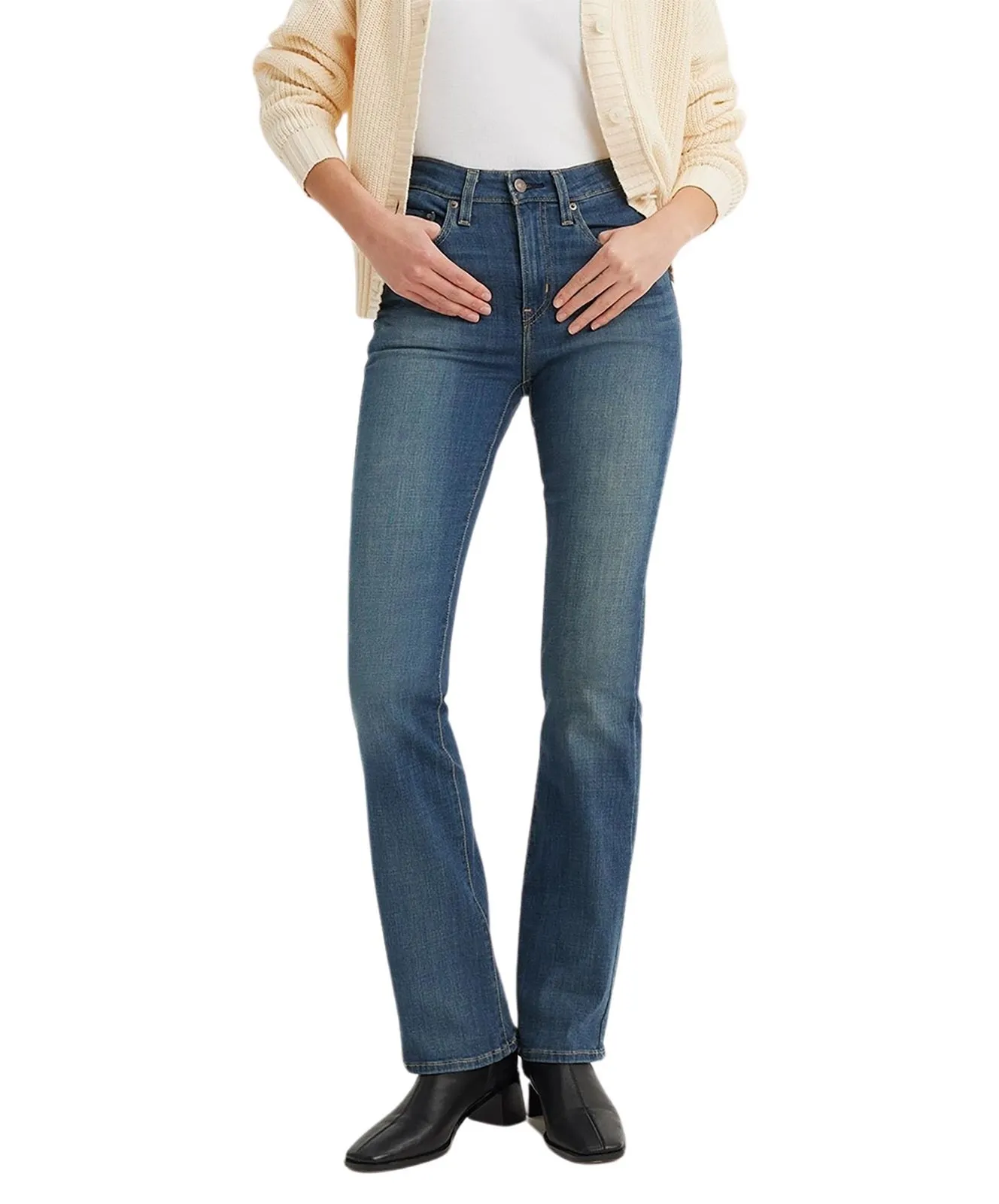 Damen Jeans 725 High Rise Bootcut  von Levis in Tore It Up
