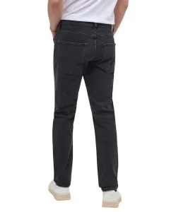 Mustang Orlando Slim Jeans im schwarzem Used Look