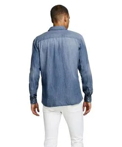 Jack & Jones Jeanshemd Heridan Shirt in blauer Used-Optik