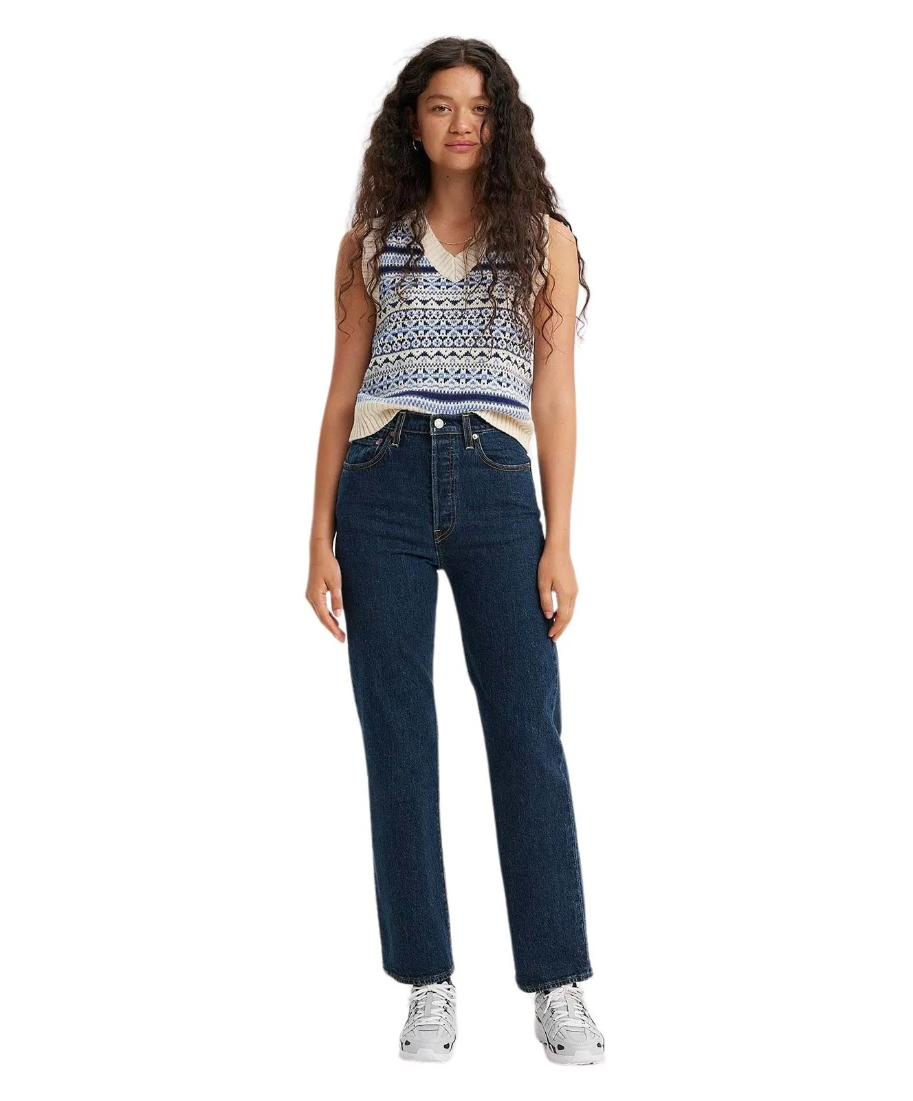 Damen Jeans Ribcage Straight Ankle von Levis in Salsa Dark Stone