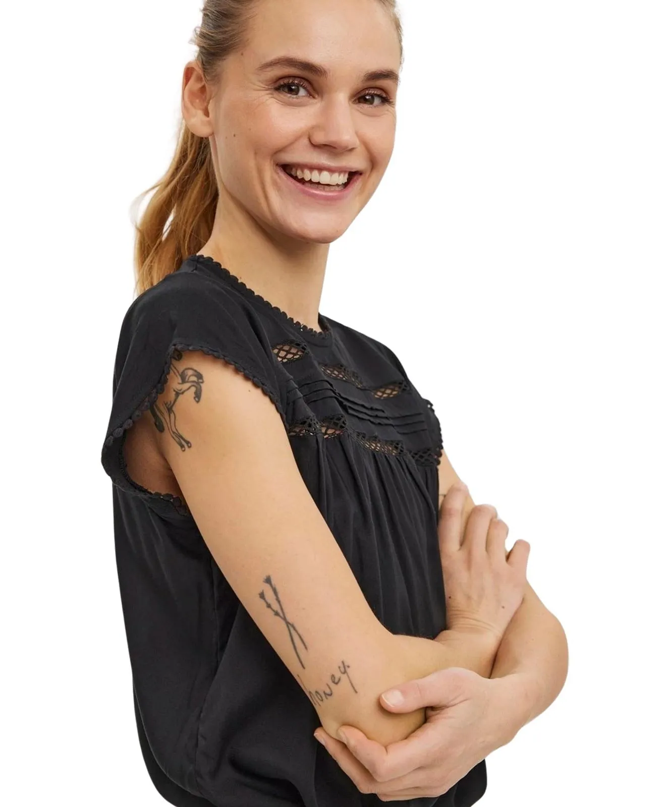 Damen Shirt Debbie von Vero Moda in Black