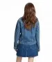 Damen Jacke Regular Jeansjacke von Cross in Mid Blue