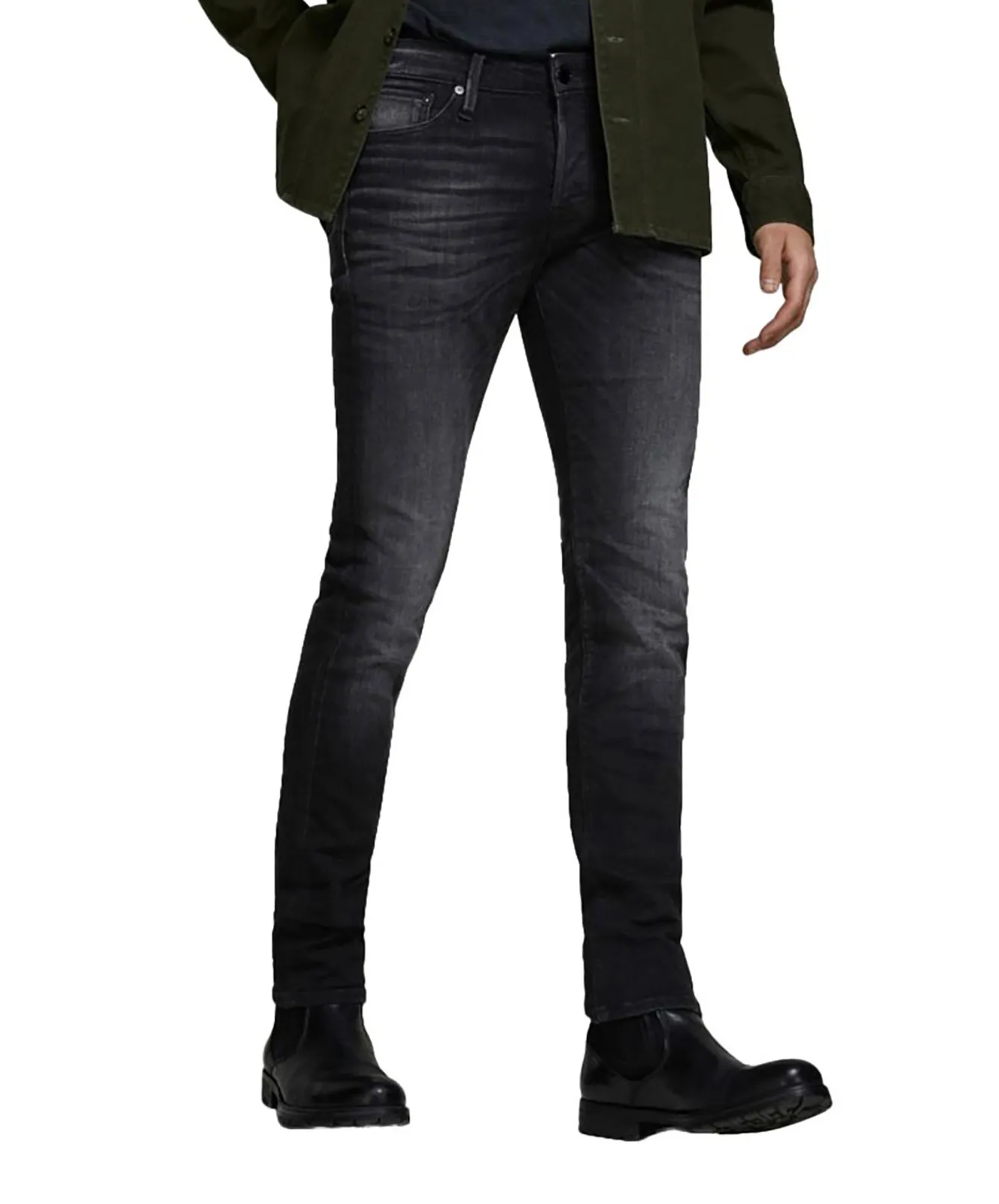 Herren Jeans Glenn Icon von Jack & Jones in Black Denim