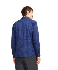 Jack & Jones Hemd Eremy in blau mit Punkten