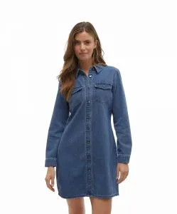 Vero Moda Denim-Kleid Jennie in Stone-Waschung