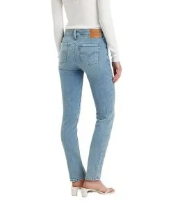 Levi's 712 Slim Jeans in Mittelblau mit hohem Bund