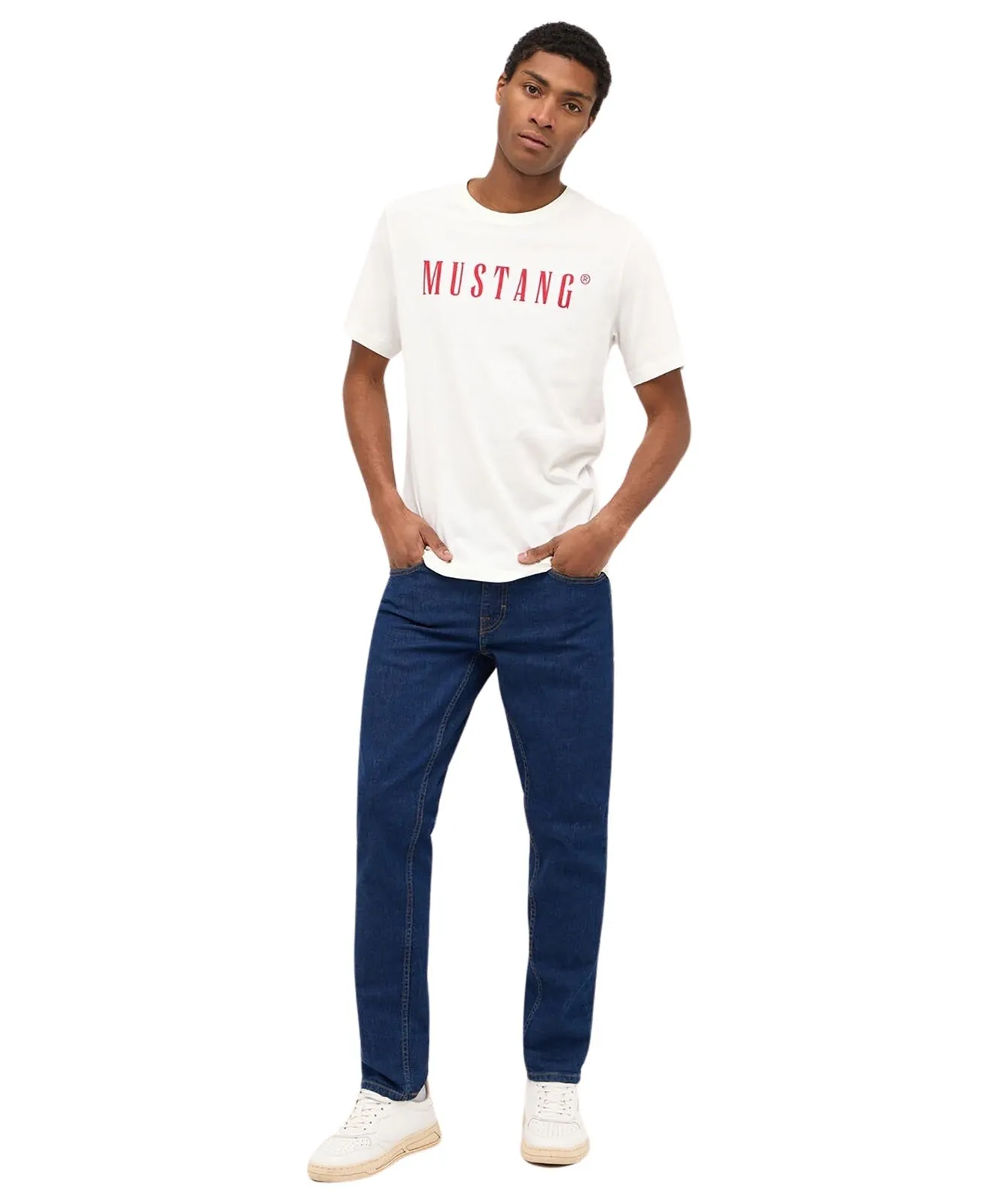 Herren Shirt Austin von Mustang in Cannoli Cream